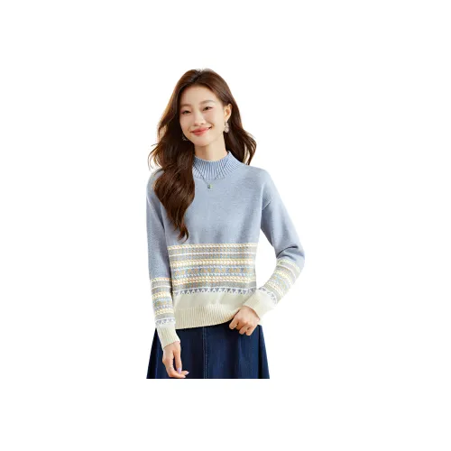 HUICUIGE Светло-синий Женский Трикотаж