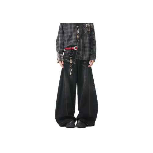 UNDERTIDES Черные унисекс джинсы