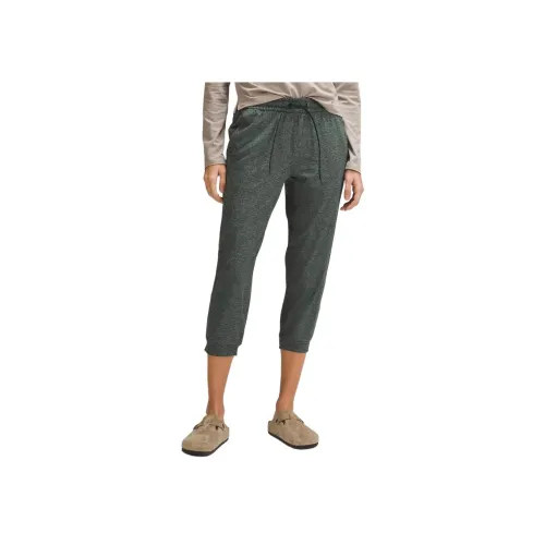 lululemon Soft Jersey Classic Fit MID Stepped Шов Cropped Jogger Вязаные Тренировочные Штаны Женские