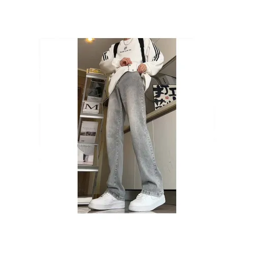 NEAR HERE Бетонно-серый Унисекс Джинсы