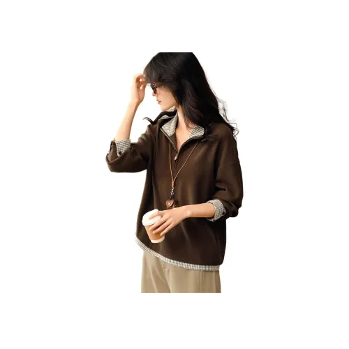 XWI Кофейный Женский Свитшот