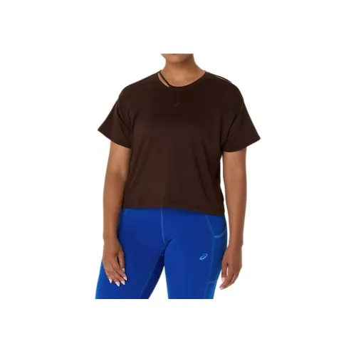 Asics NAGINO FLEX Рукав с спущенным плечом T-рубашка Женская Кофейного цвета