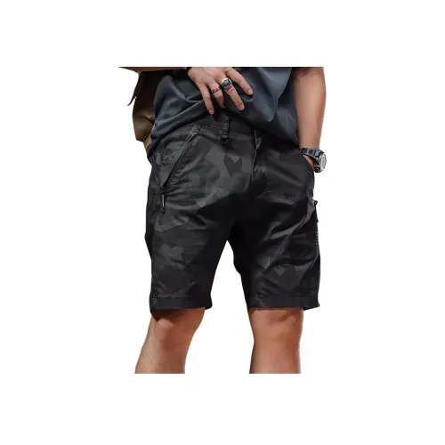 Seasonal Words Повседневные шорты Мужские Камуфляж Черный