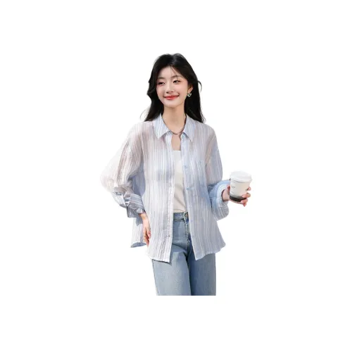 Like The Age Of Water Рубашка Женская Синяя