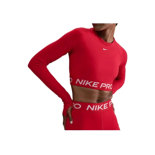 NIKE Pro Красный Женские Короткие Топы