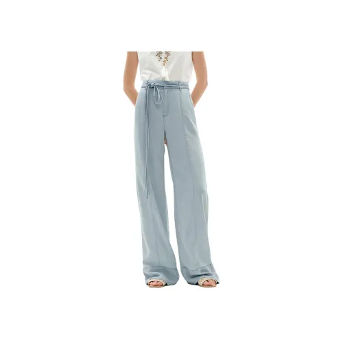FABRIQUE Light Blue Women's Casual Pants FABRIQUE Светло-голубые женские повседневные штаны