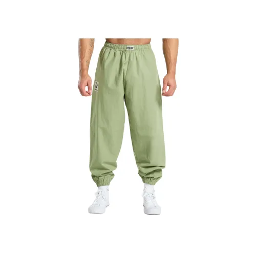 GYMSHARK PUMPER Брюки Повседневные брюки Men's Natural Шалфейно-зеленый