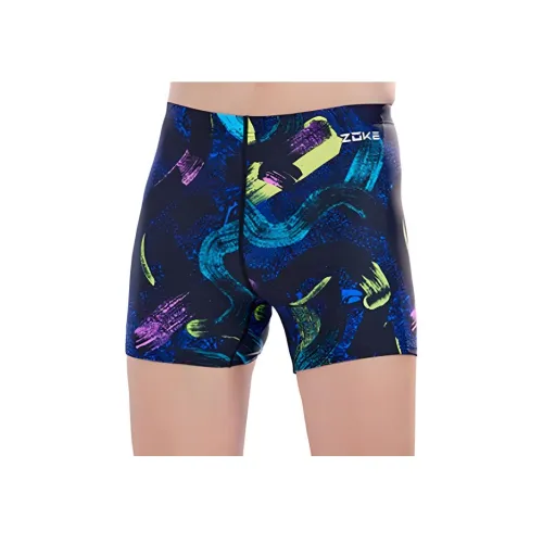 ZOKE Плавательные шорты Мужские Черный Зеленый Желтый Цветочный