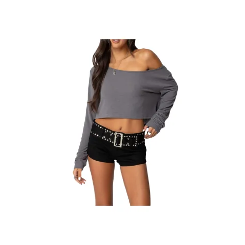 Edikted Серый Женский Короткий Топ