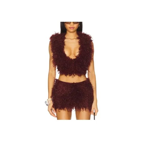 Jaded London Бургунди Женский Короткий Топ