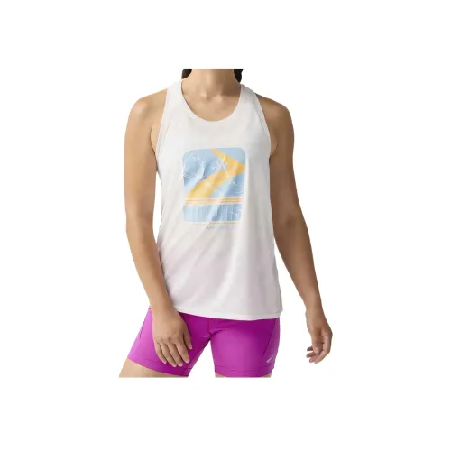 Brooks Белые Женские Спортивные Майки Без Рукавов