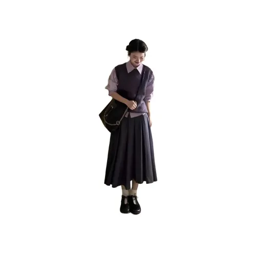 BVODE Жилет + Рубашка Женские Трикотаж