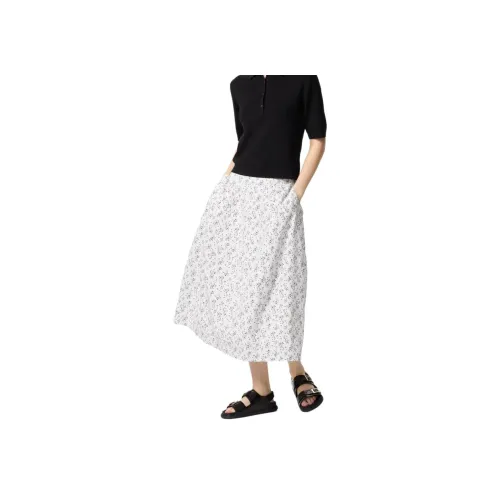 UNIQLO Сливочный Женские Повседневные Длинные Юбки