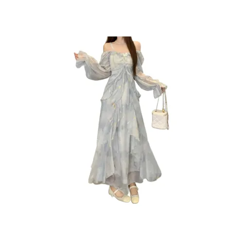 Princess Berdele Длинное платье с длинными рукавами женское