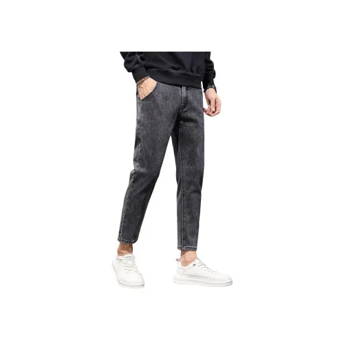 YUQIAN Фотиния Серый Брюки на щиколотку Мужские Джинсы