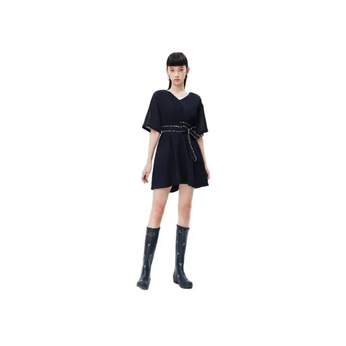 VIZAVIZA Black Женские Короткие Платья с Рукавами