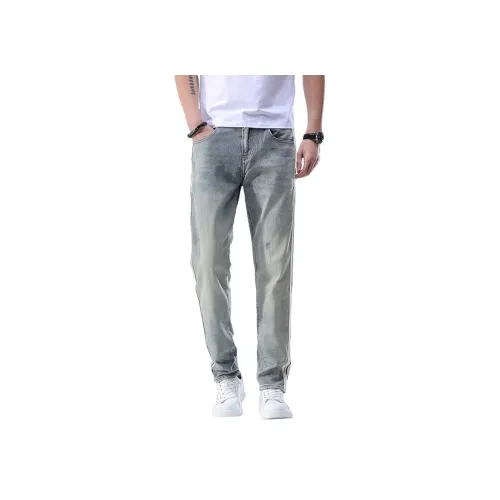 JIKENDI Винтажные синие мужские джинсы