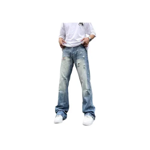 MGXEK Синие Унисекс Джинсы