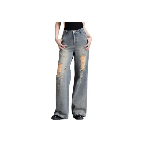 You cow me pants Ностальгический синий Женские джинсы