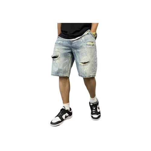 ZHANDASHUAI Лето Мужской Свободный крой Универсальный Брюки длиной до колена Унисекс