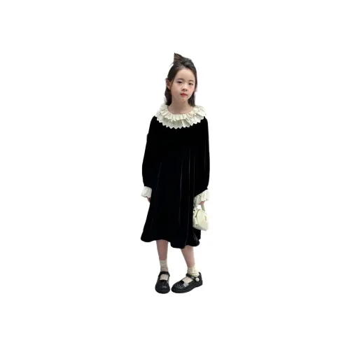 Деревянный Кролик Черный Детские Платья