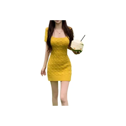 NHZN Короткий рукав Платье Женское