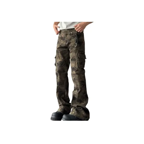 GANGZAI Камуфляж Унисекс Карго Брюки