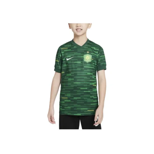 NIKE Dri Fit Сосновый зеленый/Каньон зеленый/Белый Школьный возраст T-рубашка