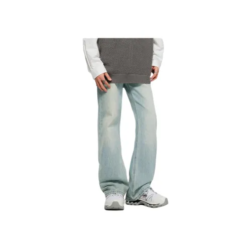 JFU Джинсы Мужские Чистая Вода Синий