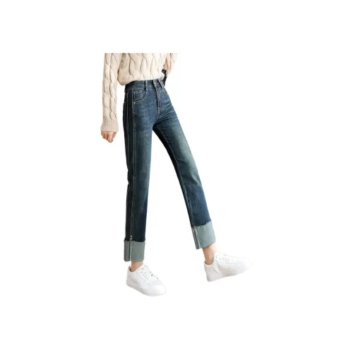TERRE BLEUE Женские джинсы синего цвета