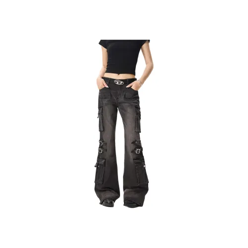 BEAR UNION Черный Серый Цвет Женские Джинсы