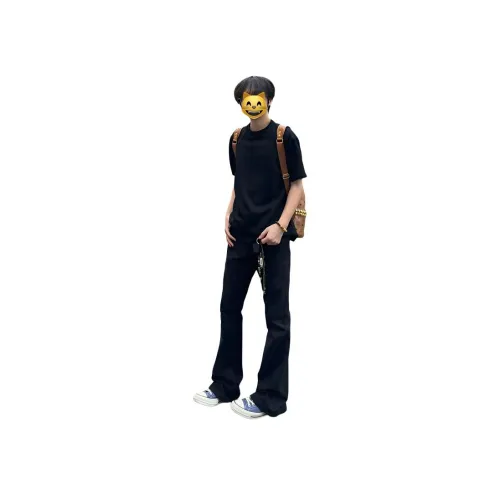 YOULIN Черные Унисекс Джинсы