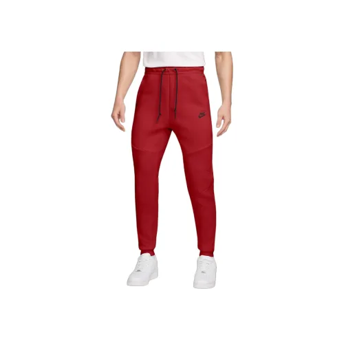 Найк Вязаные Тренировочные Штаны Мужские Темно-Красные