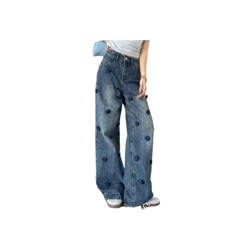 POPO.INFO Blue Women's Jeans POPO.INFO Синий Женские Джинсы