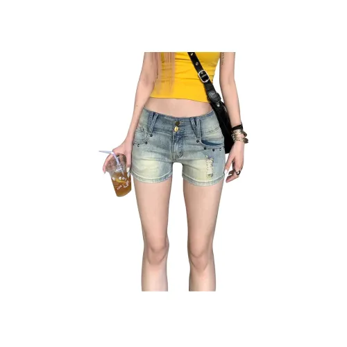 NRTR Синие Женские Джинсовые Шорты