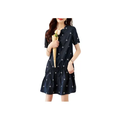 Mo Han Yi Mei Короткий рукав Платье Женское