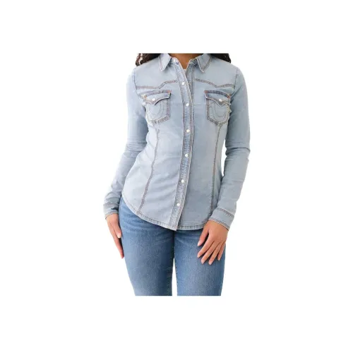 TRUE RELIGION Рубашка Женская Синяя
