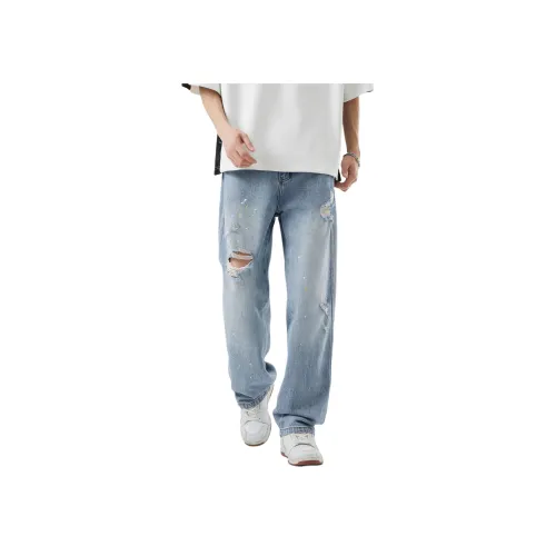 MISS FLY Светло-синие унисекс джинсы