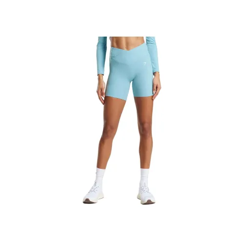 GYMSHARK Цвет айсберга Синий Женские спортивные шорты