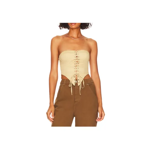 SUPERDOWN Ashlyn Кружево Вверх Топ Без бретелей Топ Женские