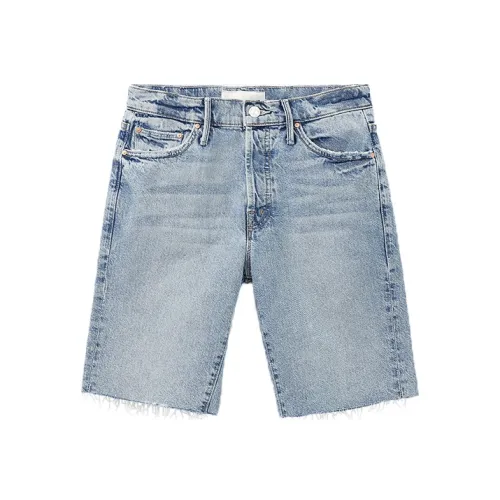 Mother Светло-синие Женские Джинсовые Шорты