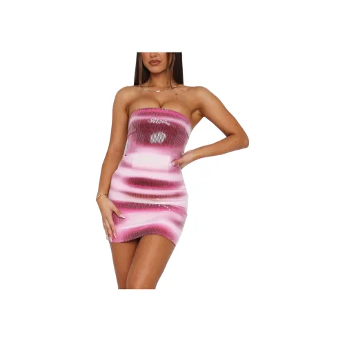 WHITE FOX MAKE UP MY Mind Мини Платье Boysenberry Рябь Без рукавов Платье Женские