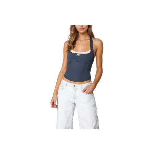 Edikted Peekaboo Кружево Халтер Бюстьер Топ Топ на бретелях Женские