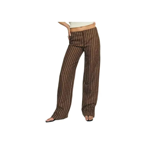 REFORMATION VIDA Linen Low Step Stitch Pants Casual Pants Women's