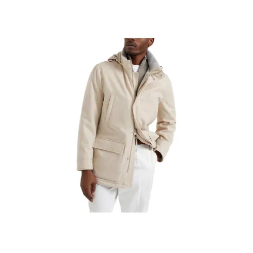 BRUNELLO CUCINELLI FW24 Куртки и Пальто Мужской Экрю