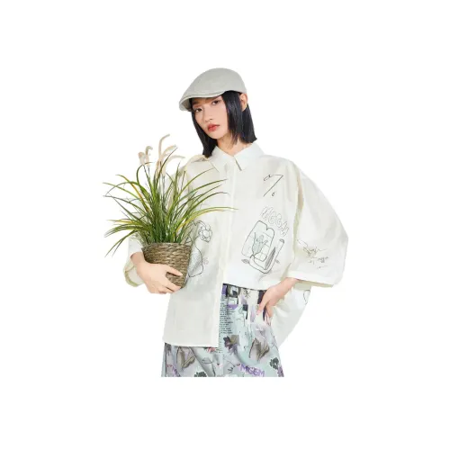 MUGUOGUOMU Летняя рубашка свободный крой женский