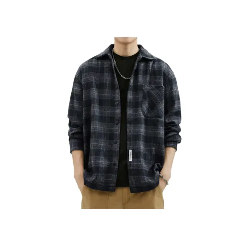 PRPK Весенний Осенний Рубашка Свободного кроя Унисекс