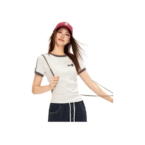 CHOCOOLATE T Рубашка Женская Белая Серый