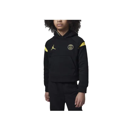 Jordan x PSG SS24 Детская одежда Paris Saint Germain Флис Толстовка Толстовка Детский Черный