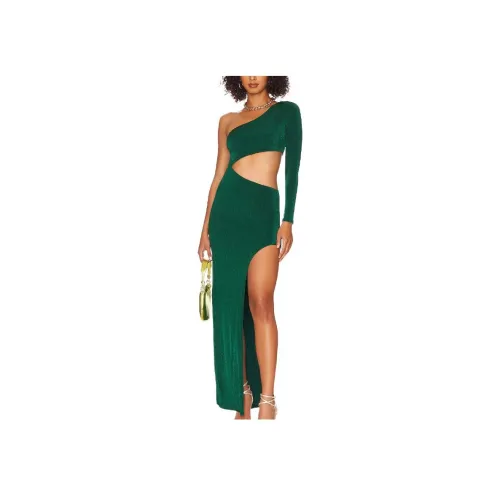 Camila Coelho Emerald Green Женские Длинные Платья с Длинными Рукавами